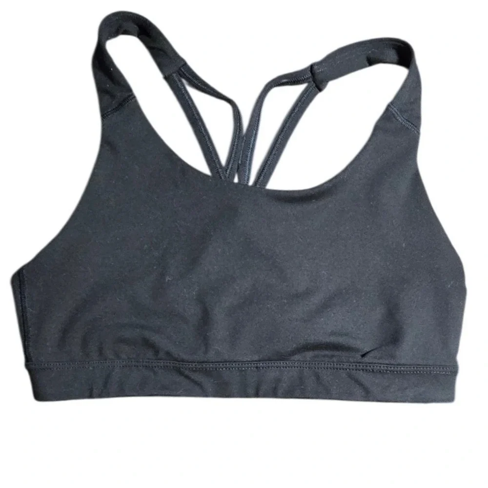 Old Navy Active Womens Medium Black Go Dry Sports Bra‎ Criss Cross Back MEZ